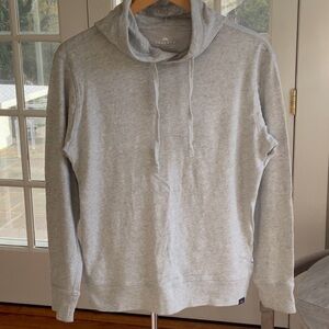 Mens Faherty Sunwashed Slub Hoodie Light Gray